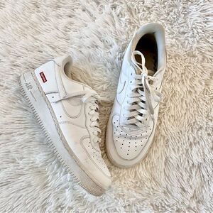 Supreme X Nike Air Force 1 low white box logo red size 8.5 men’s